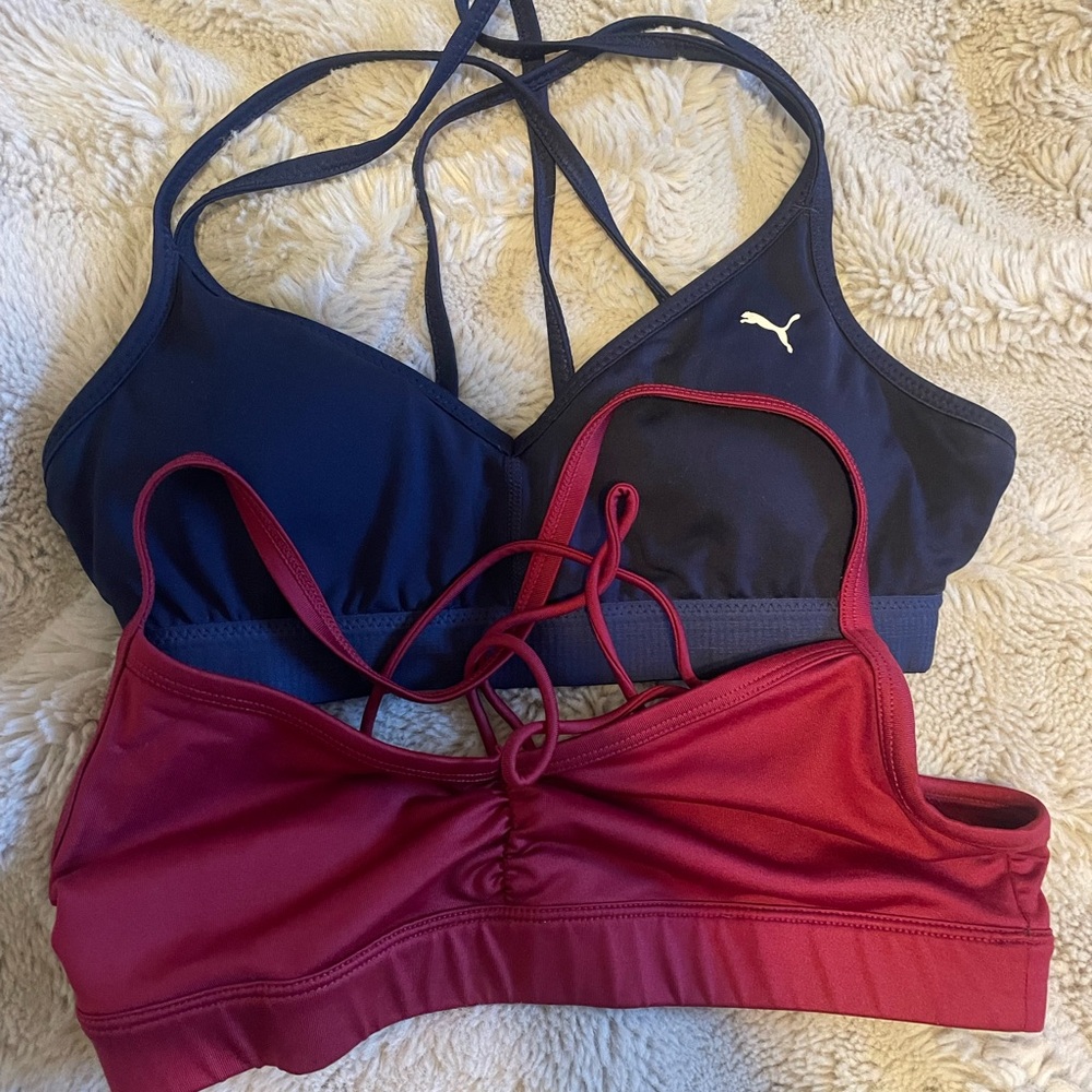 Set of 2 Small Strappy Sports Bras- Alo Yoga & Puma